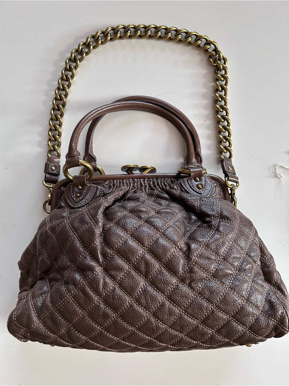 Marc Jacobs Original 2000s Stam Bag – Brown Quilted Leather